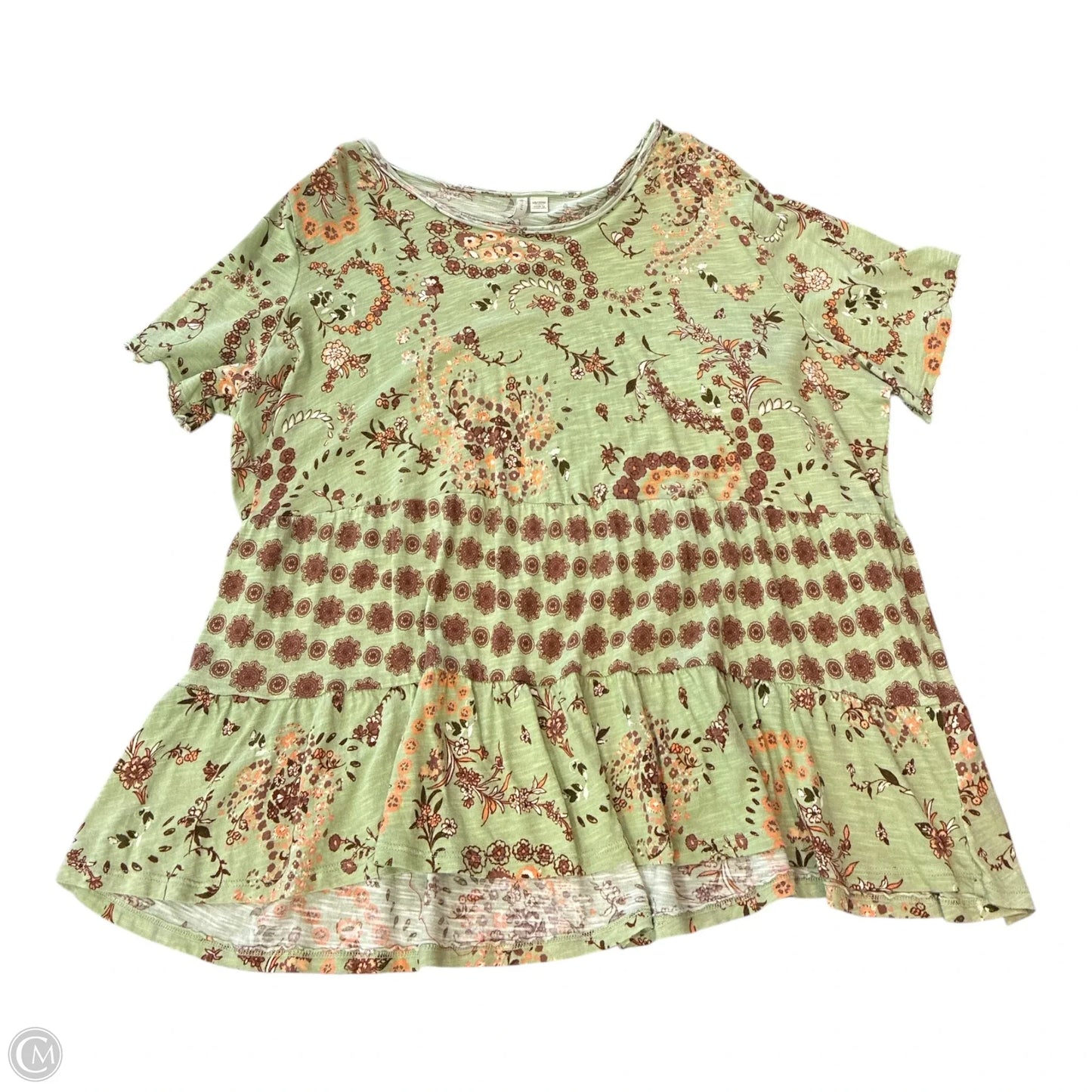 Blouse Short Sleeve By Talbots In Orange, Size: 3x