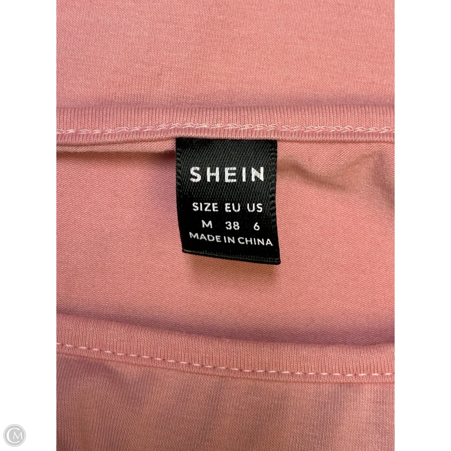 Top Short Sleeve By Shein In Pink, Size: M
