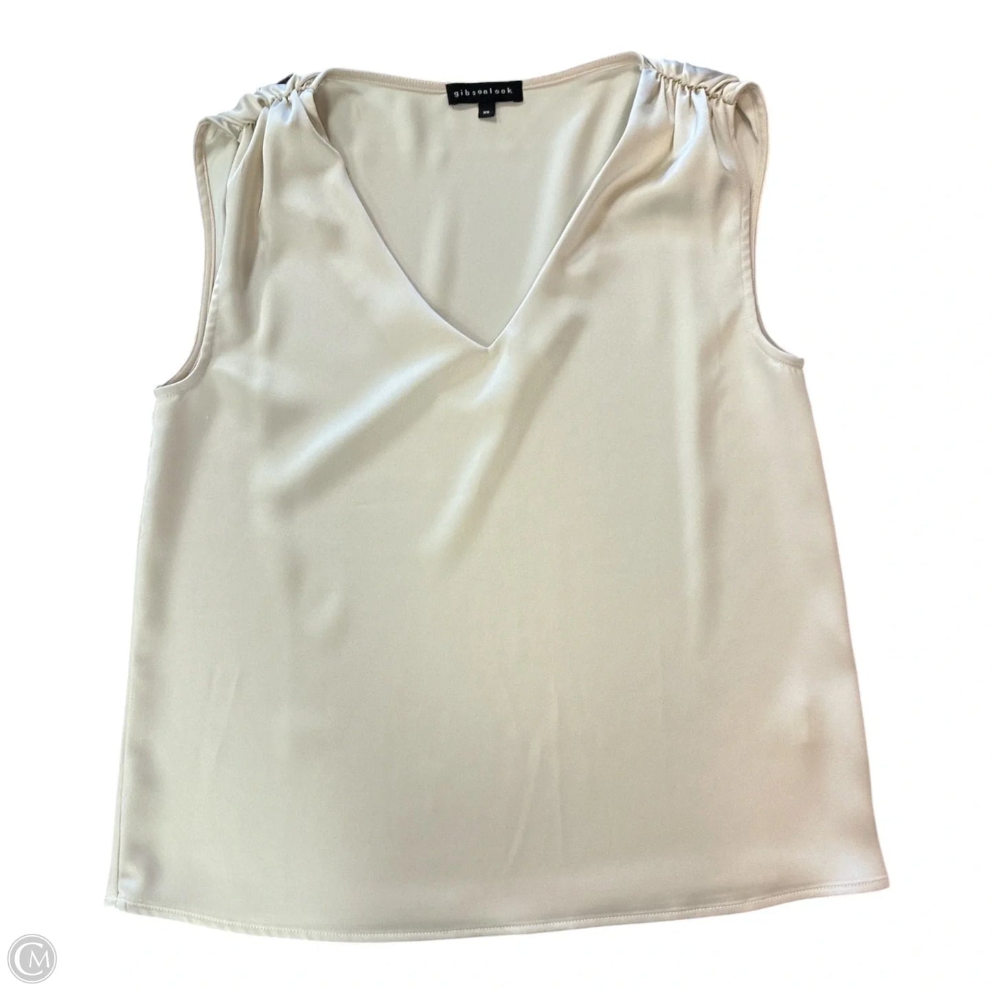 Blouse Sleeveless By Clothes Mentor In Cream, Size: Xs