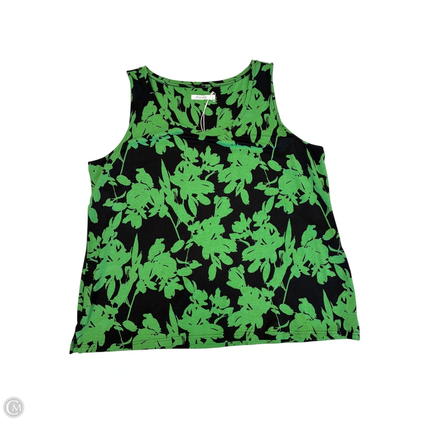 Tank Top By Chicos In Blue & Green, Size: Xl