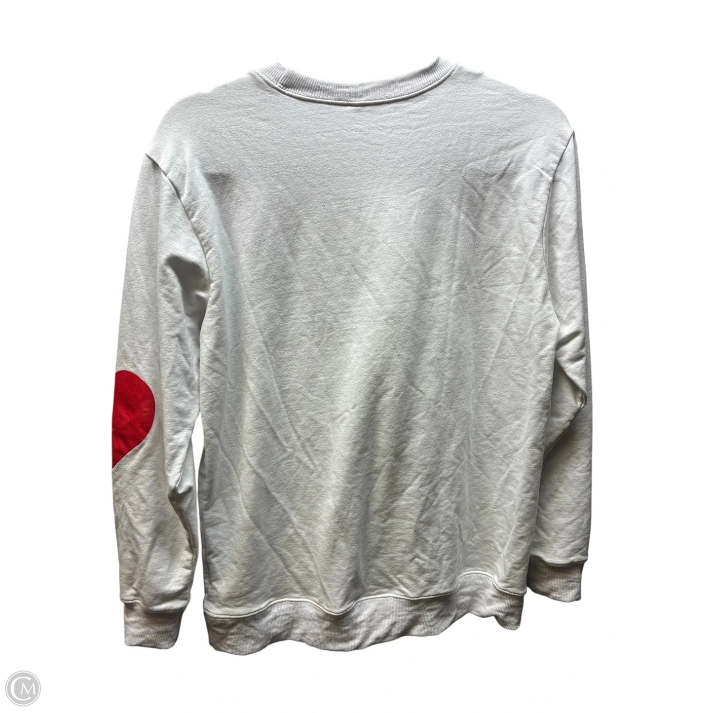 Sweatshirt Crewneck By Clothes Mentor In White, Size: M