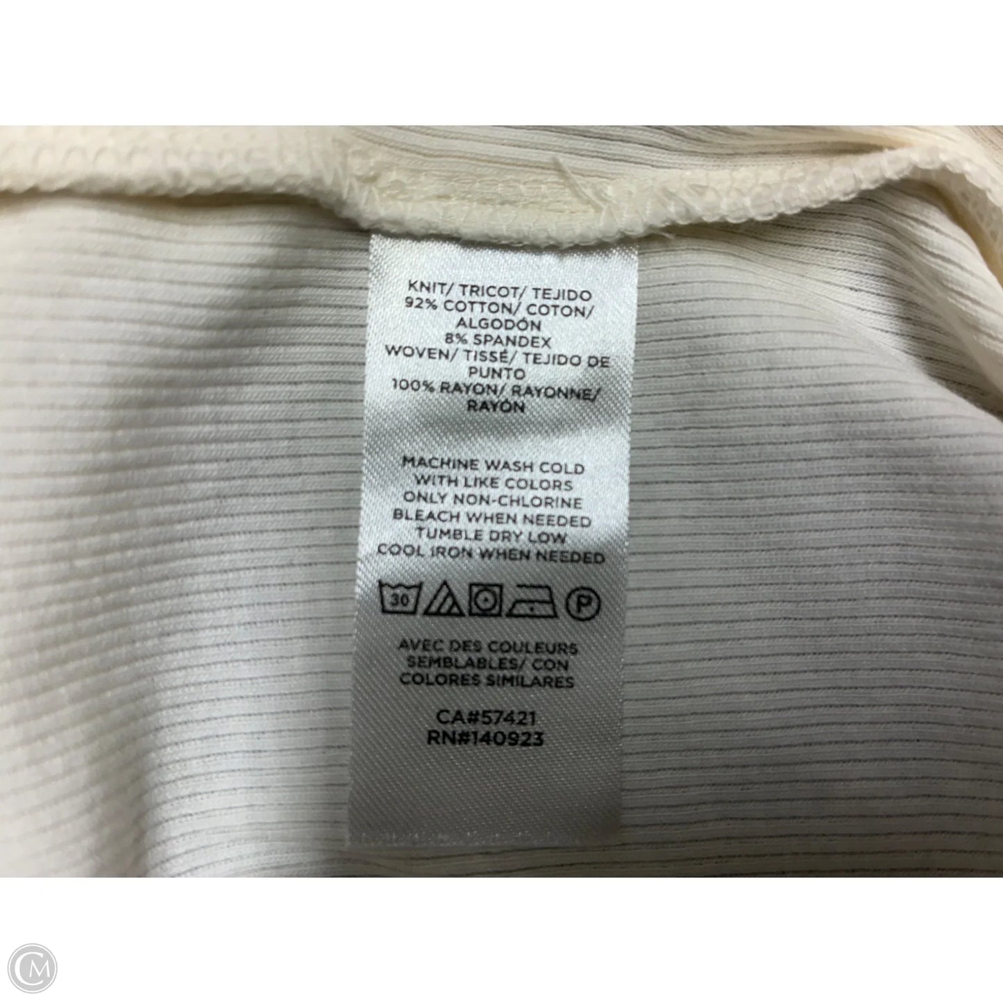 Top Short Sleeve By Loft In Ivory, Size: Sp
