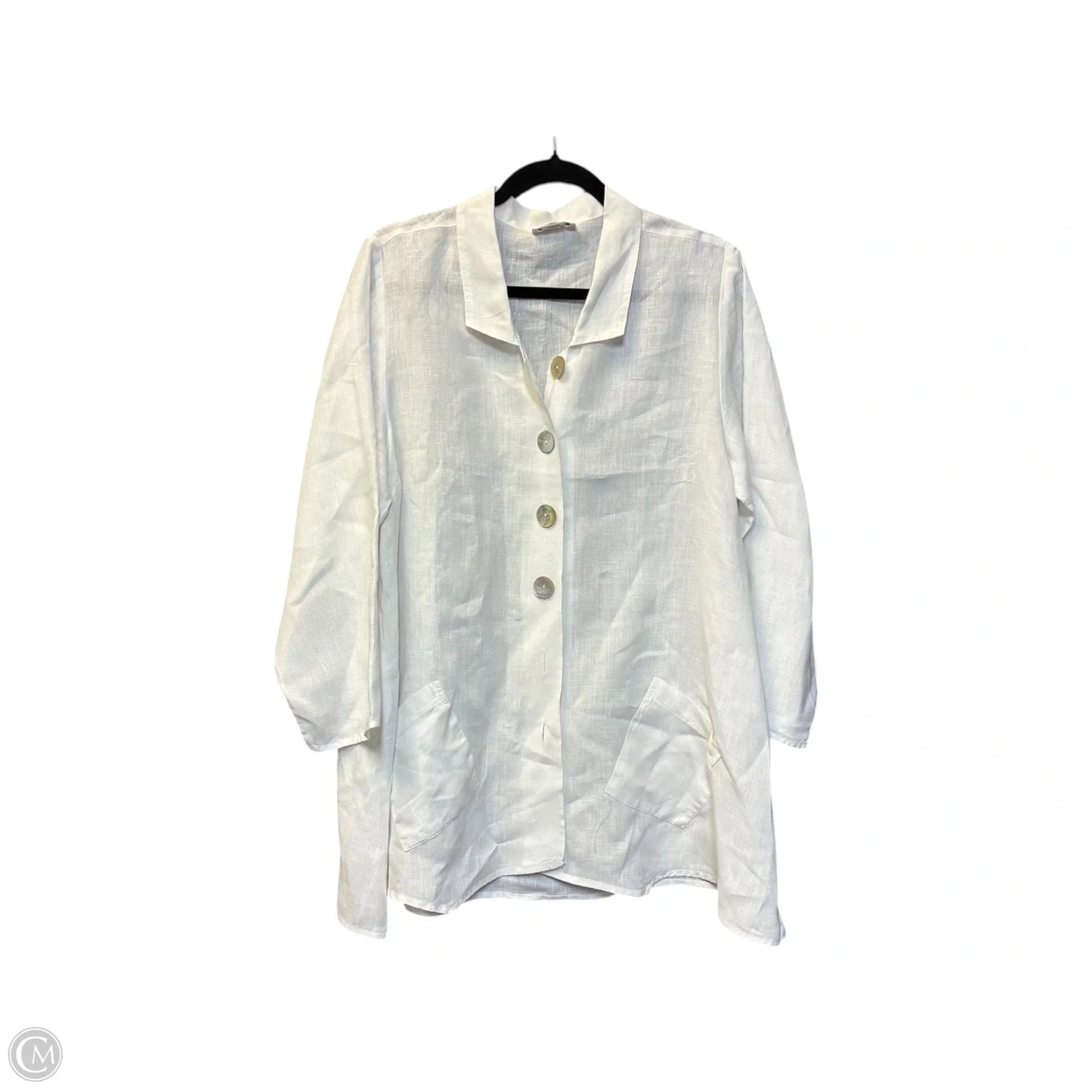 Top 3/4 Sleeve By Habitat In White, Size: S