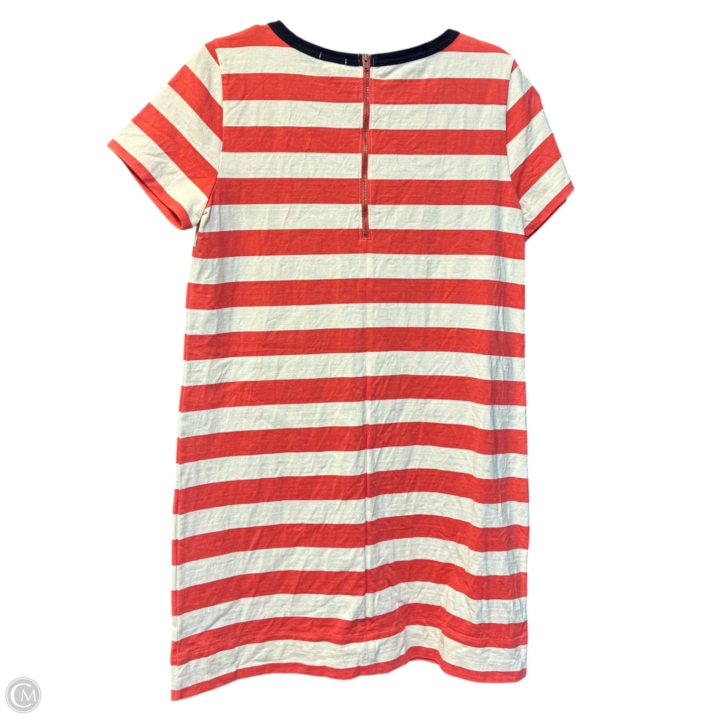 Dress Casual Short By J. Crew In Cream & Orange, Size: M