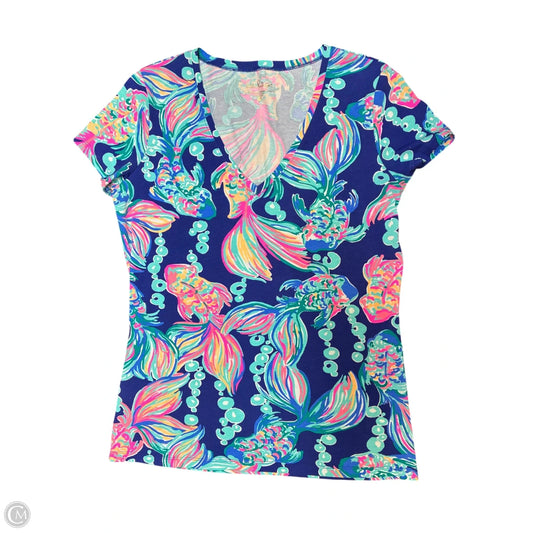 Top Short Sleeve Designer By Lilly Pulitzer In Multi-colored, Size: M