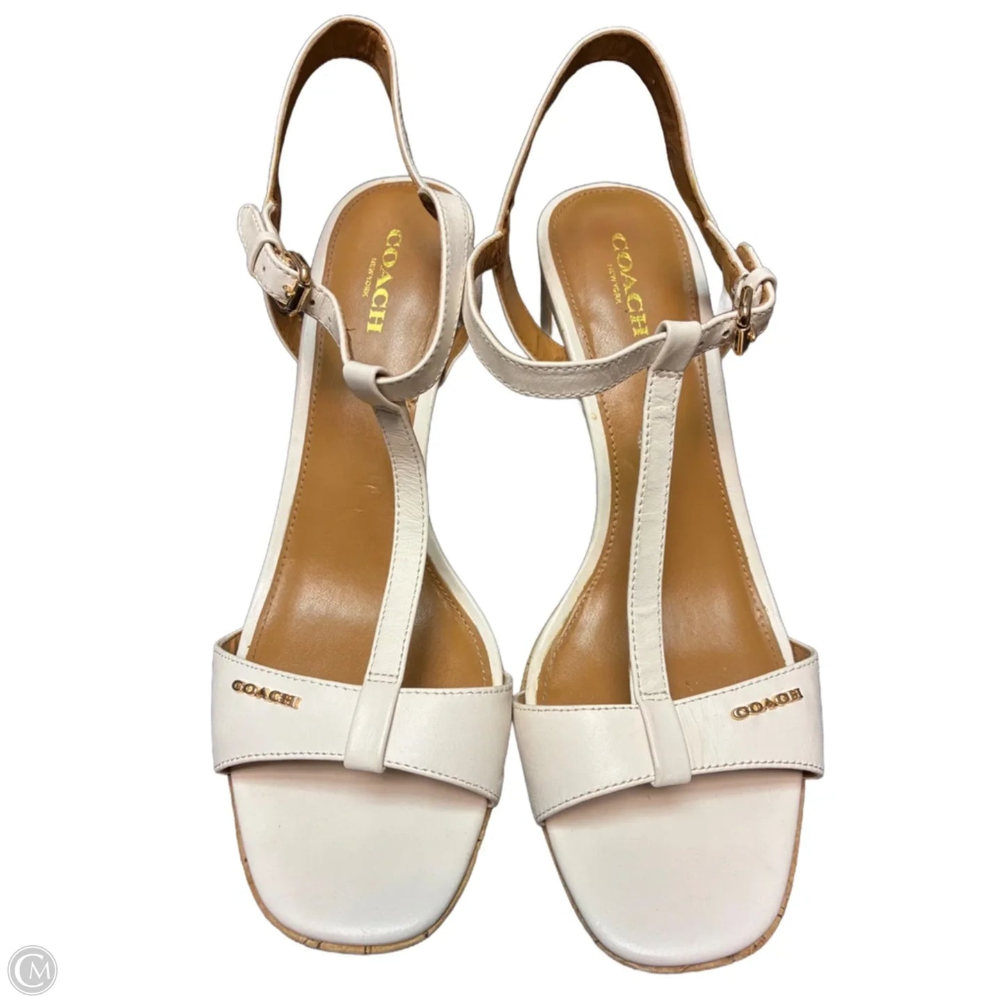Sandals Designer By Coach In White, Size: 8