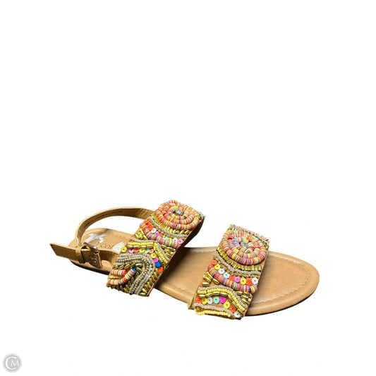 Sandals Flats By Nicole In Multi-colored, Size: 9.5