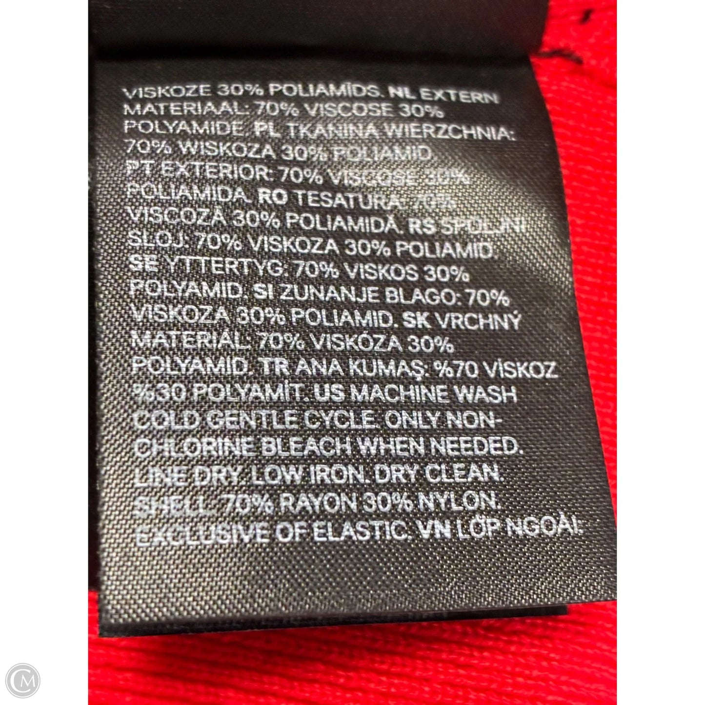 Top Short Sleeve By H&m In Red, Size: M