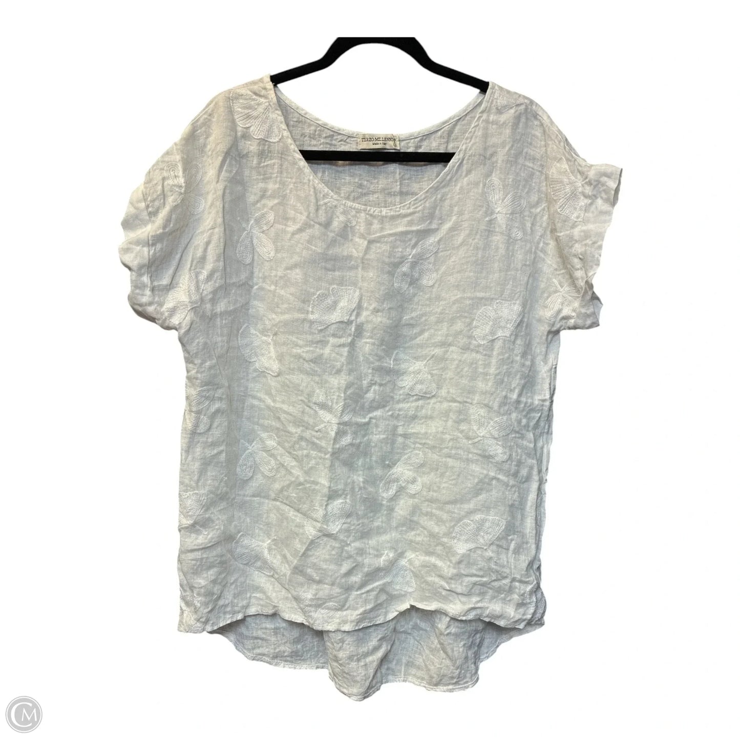 Top Short Sleeve By Terzo Millennio In White, Size: L