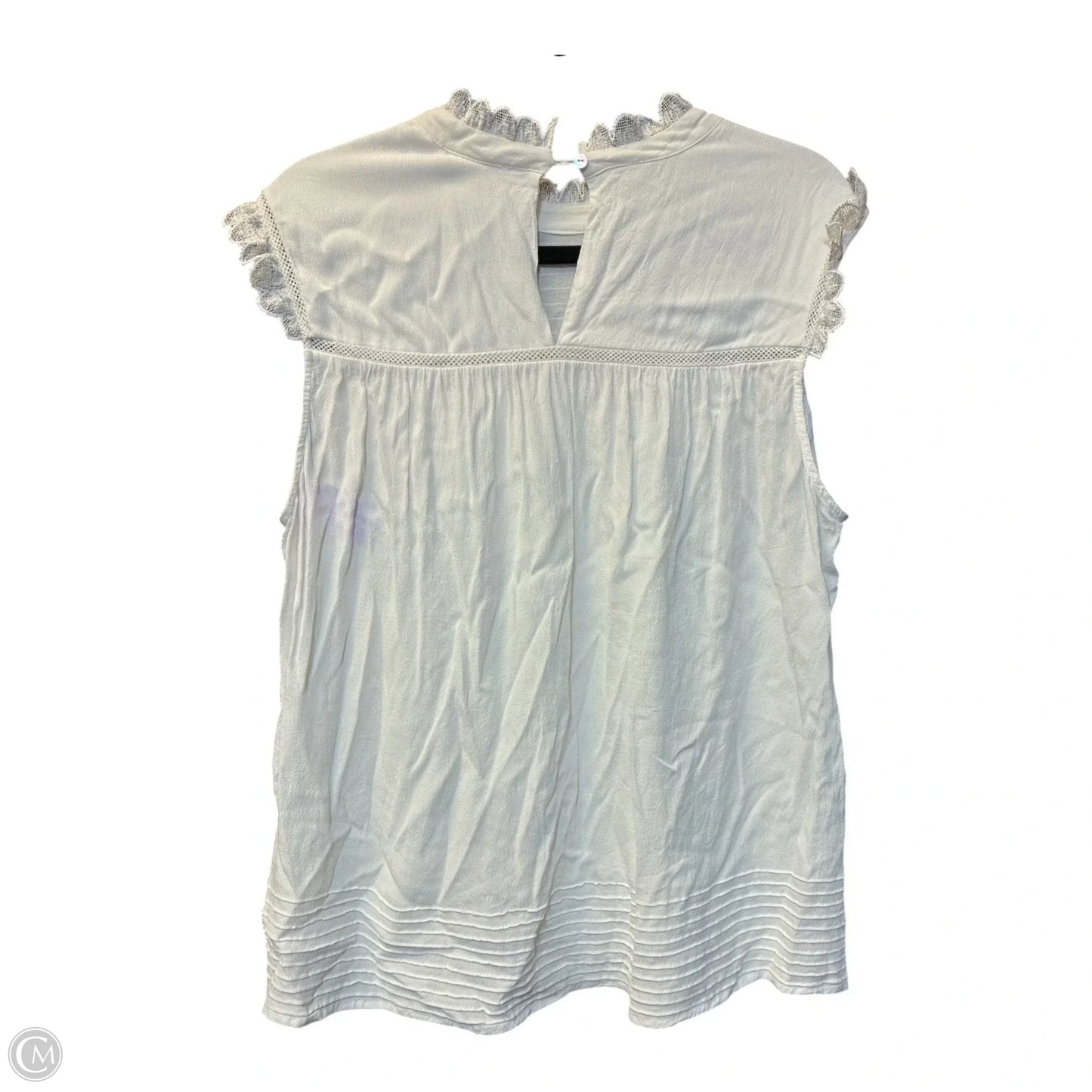Blouse Sleeveless By Daniel Rainn In White, Size: Xl