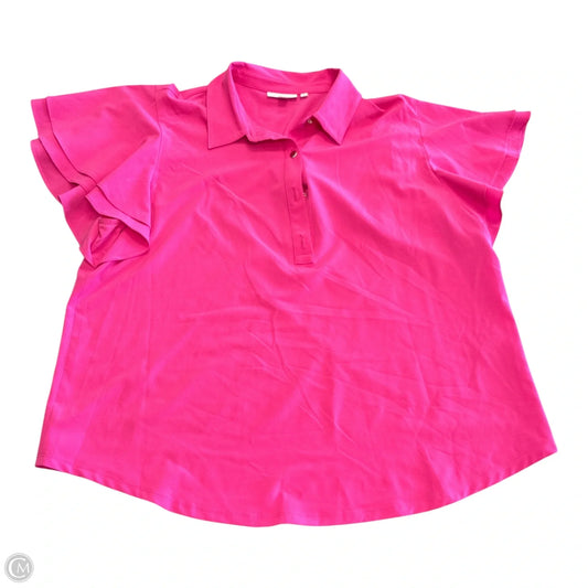 Top Short Sleeve By Chicos In Pink, Size: Xl