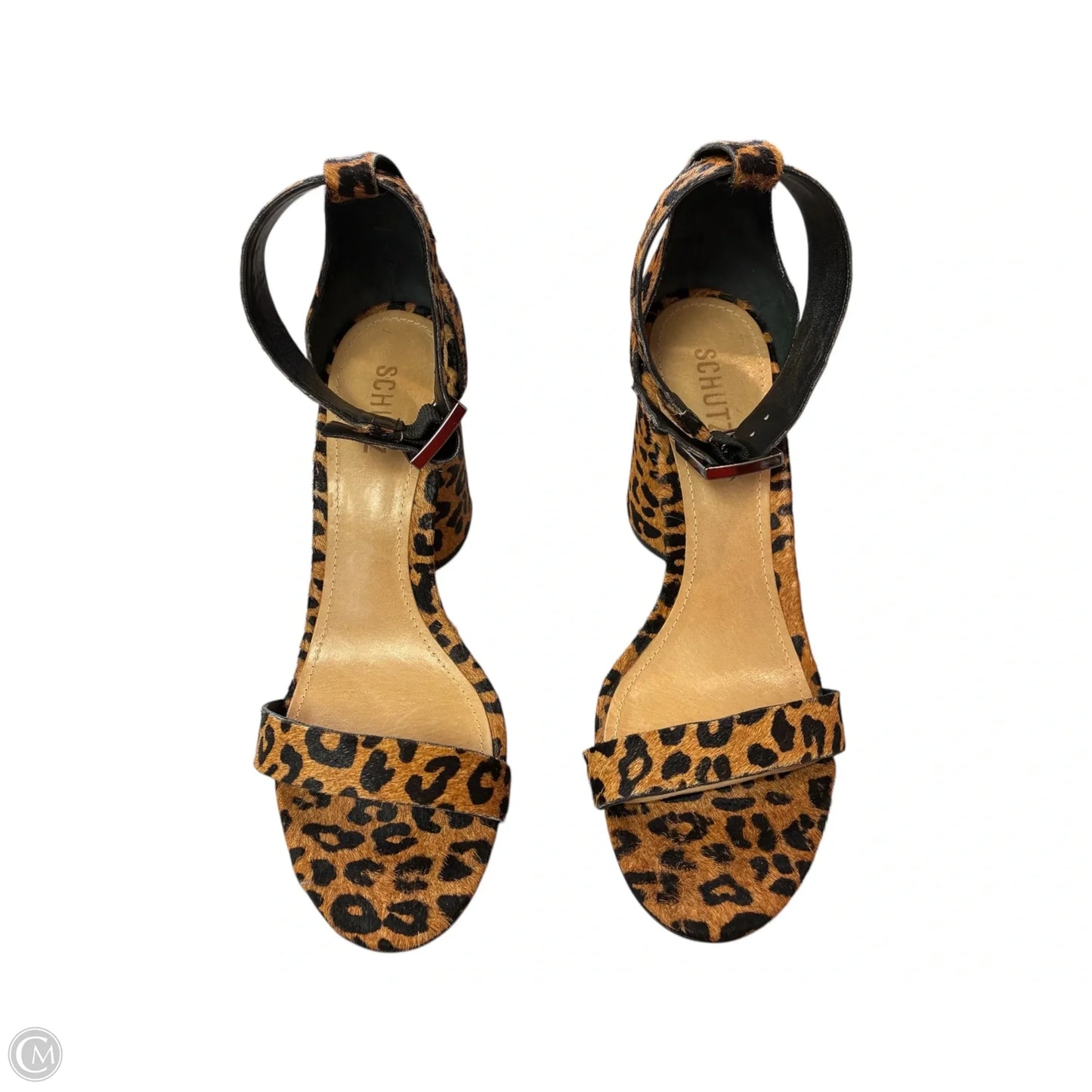 Sandals Heels Block By Schutz In Animal Print, Size: 10