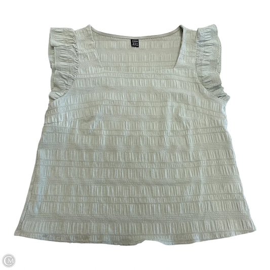 Blouse Short Sleeve By Shein In Green, Size: Xs