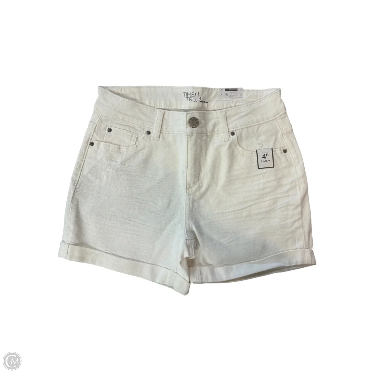 Shorts By Time And Tru In Ivory, Size: 4