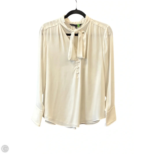 Blouse Long Sleeve By White House Black Market In Ivory, Size: S