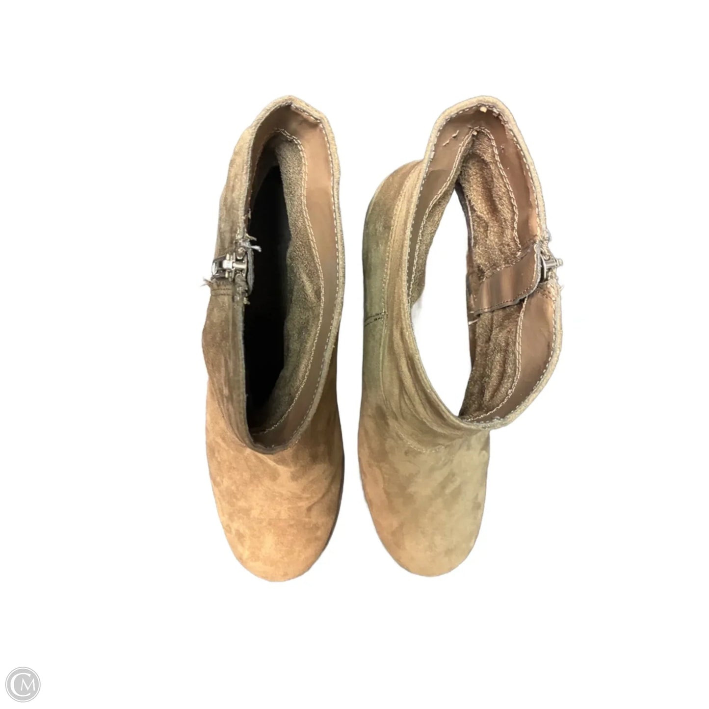 Boots Ankle Heels By Aerosoles In Tan, Size: 8