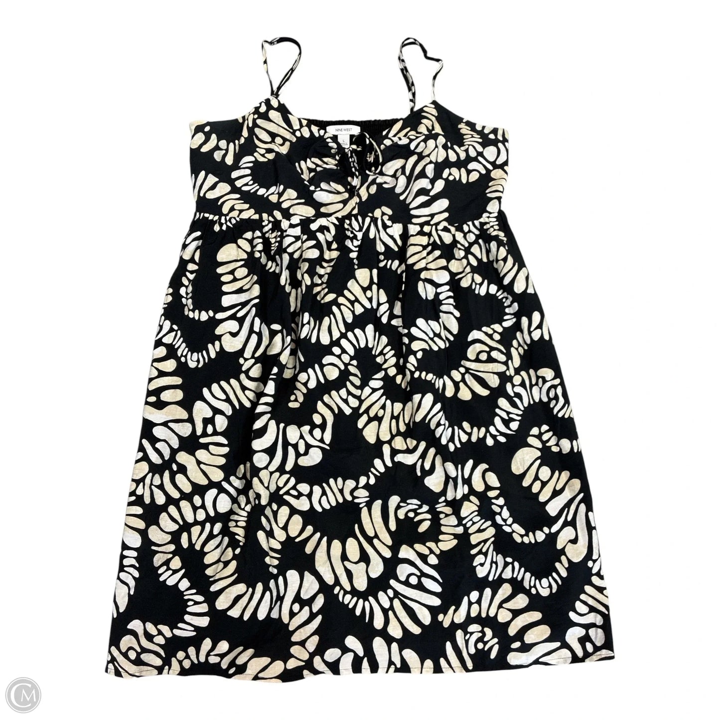 Dress Casual Short By Nine West In Black & Cream, Size: L