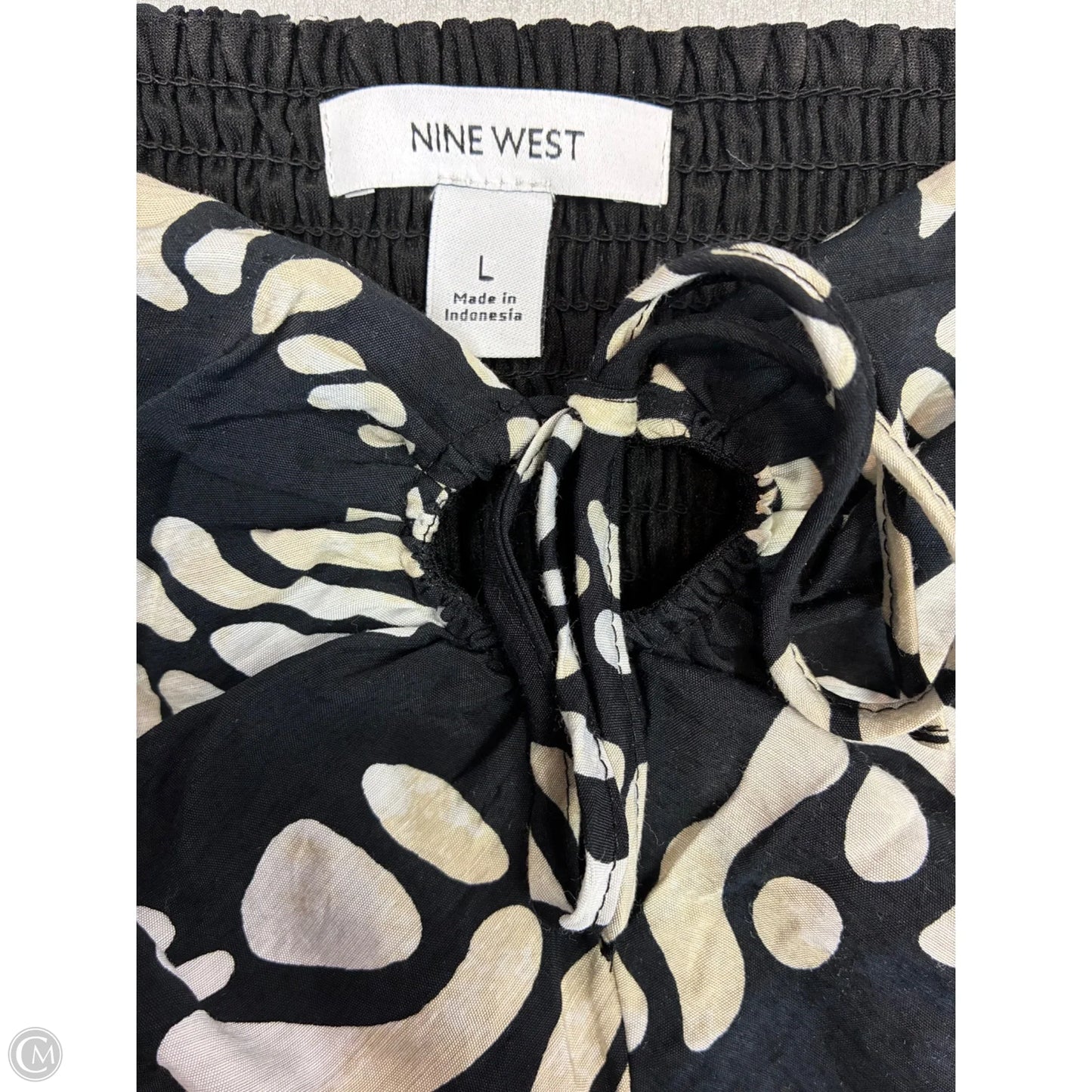 Dress Casual Short By Nine West In Black & Cream, Size: L