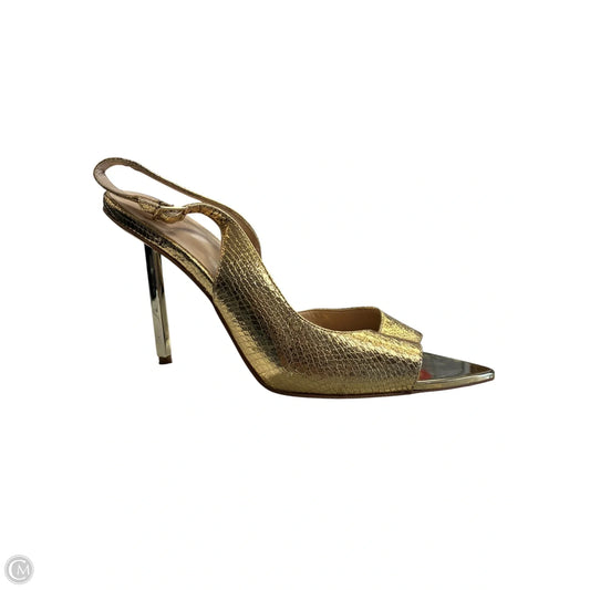 Sandals Heels Stiletto By Jennifer Lopez In Gold, Size: 10