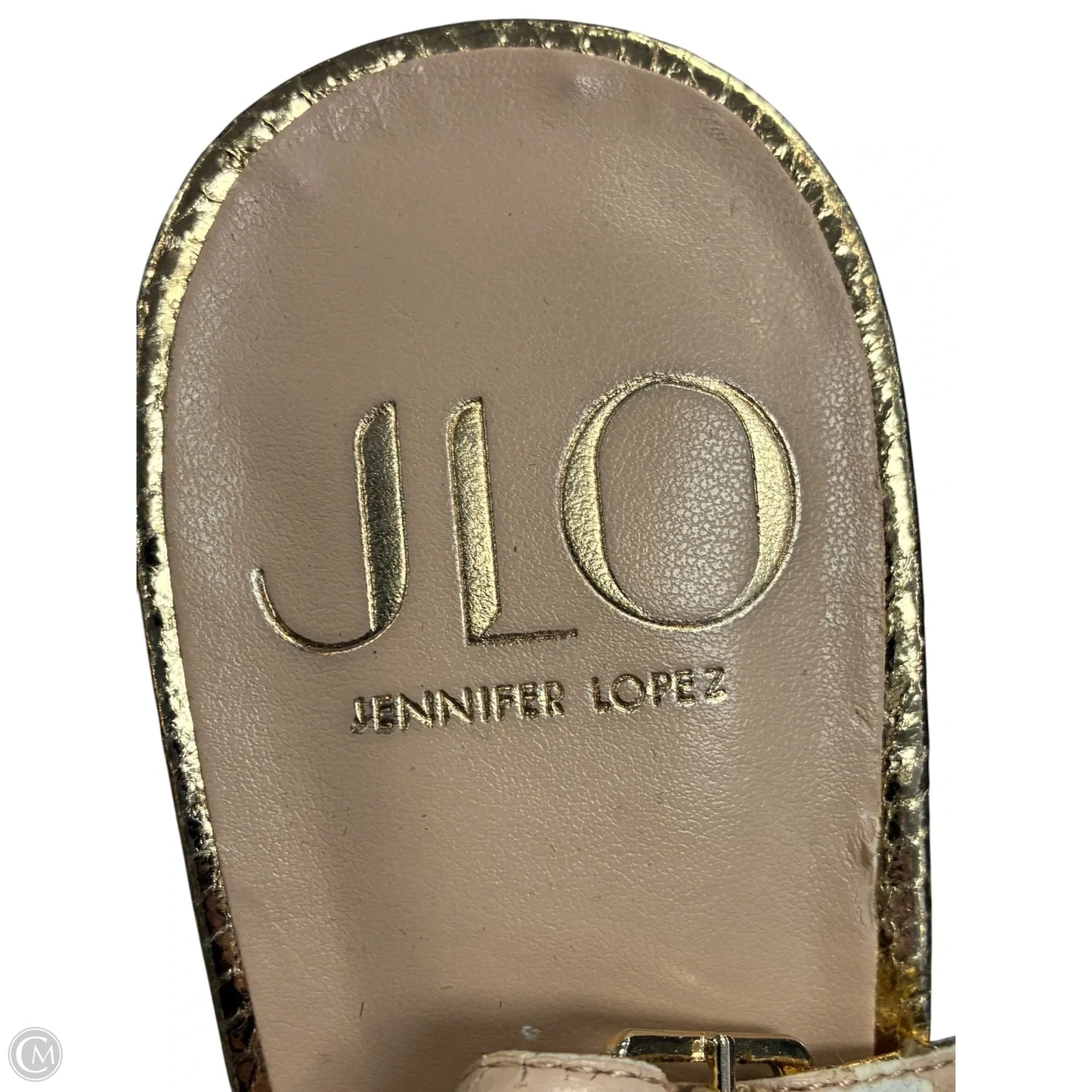 Sandals Heels Stiletto By Jennifer Lopez In Gold, Size: 10