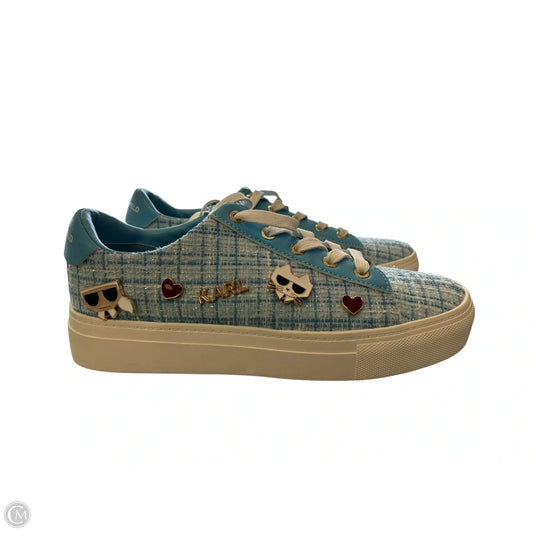 Shoes Designer By Karl Lagerfeld In Blue, Size: 6.5