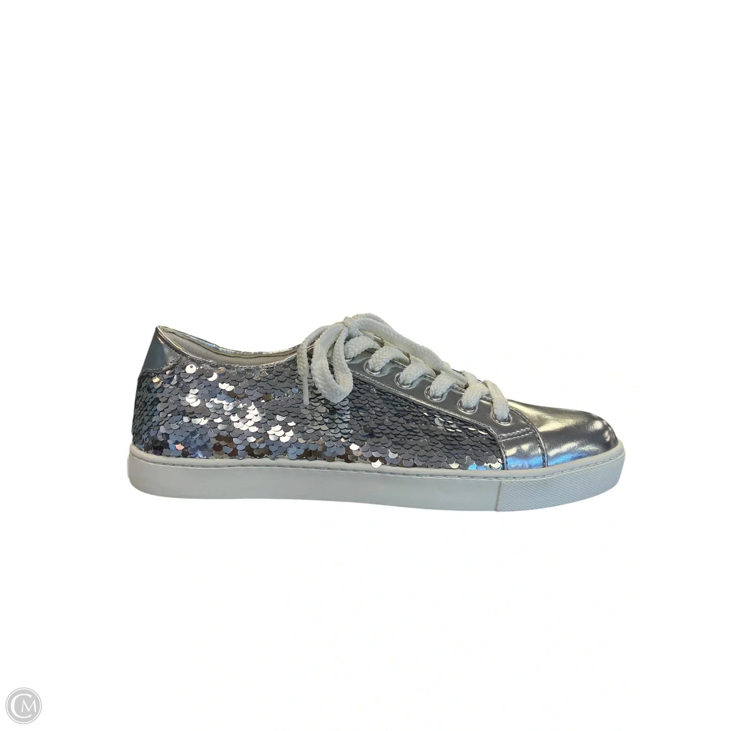 Shoes Sneakers By Aldo In Silver, Size: 8.5