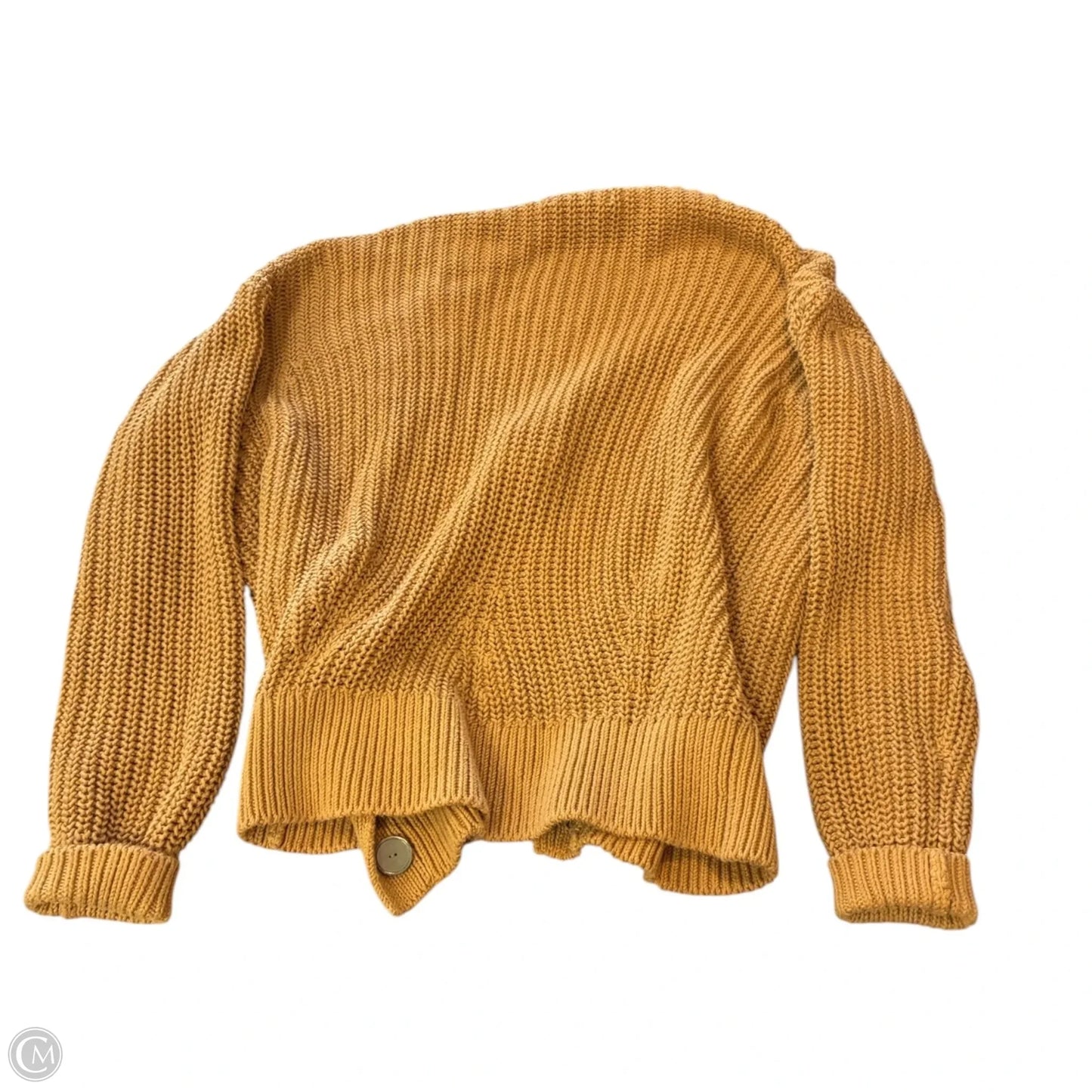 Sweater Cardigan By Banana Republic In Tan, Size: M