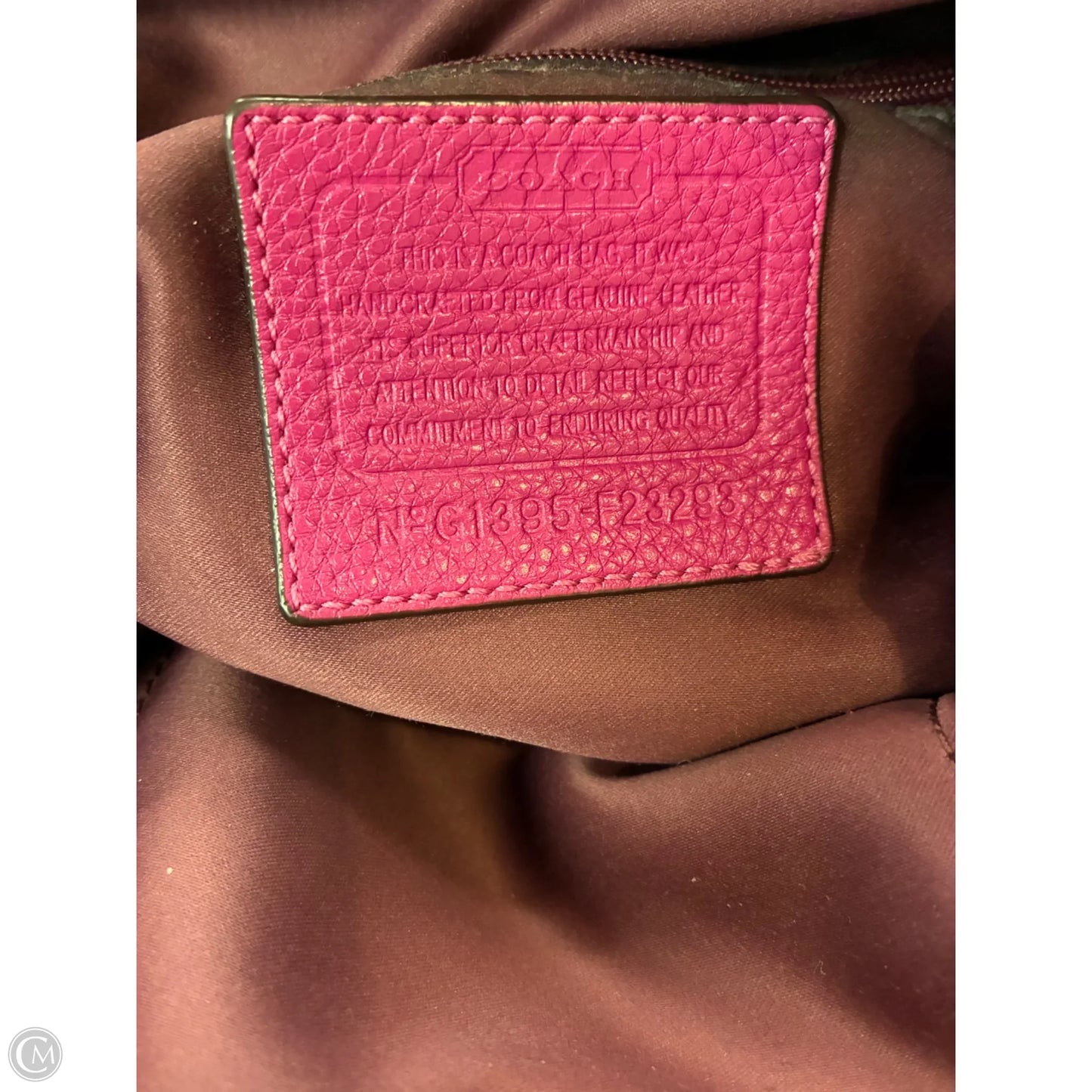Handbag Designer By Coach, Size: Medium