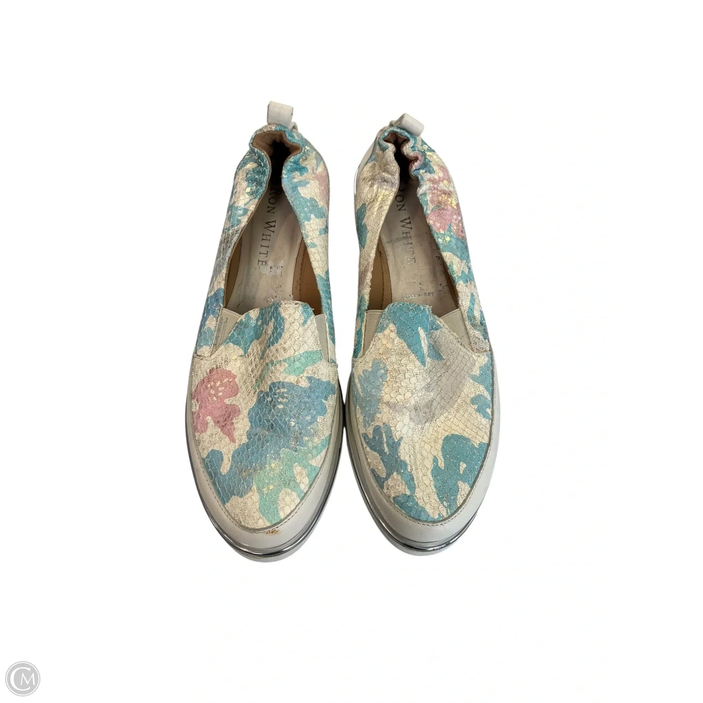 Shoes Sneakers By Clothes Mentor In Blue & Cream, Size: 8.5