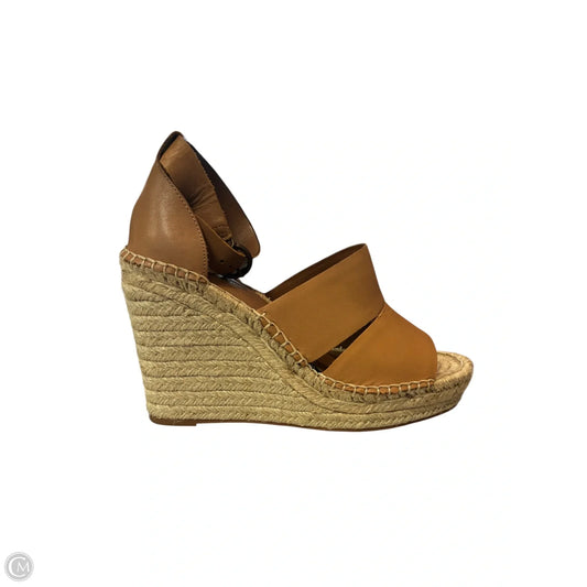 Sandals Heels Wedge By Treasure And Bond In Tan, Size: 8.5