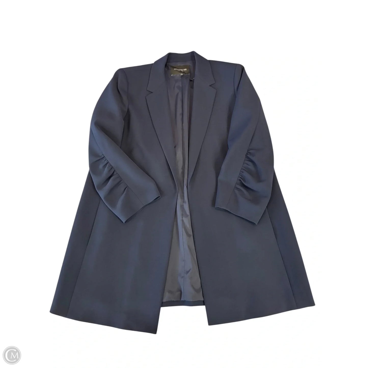 Blazer Designer By Lafayette 148 In Navy, Size: L
