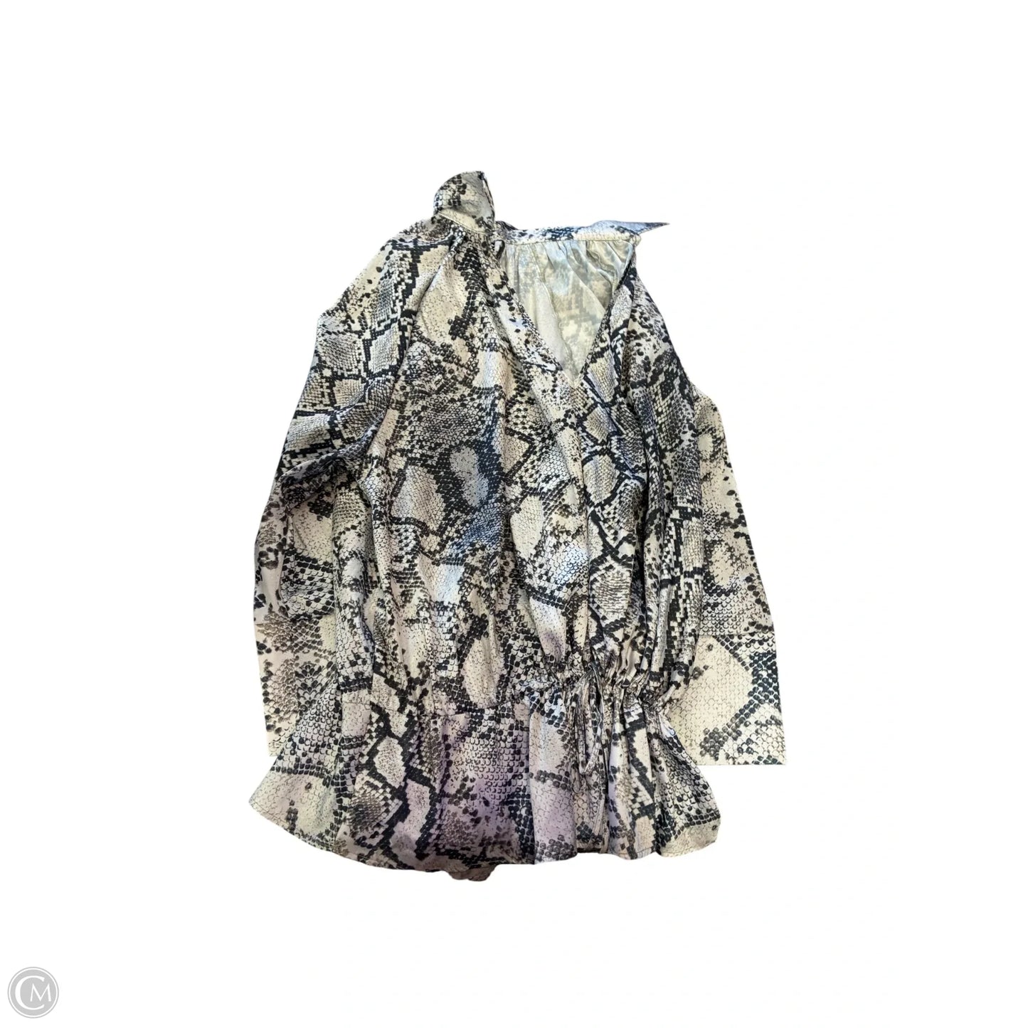 Blouse Long Sleeve By Cmf In Grey, Size: S