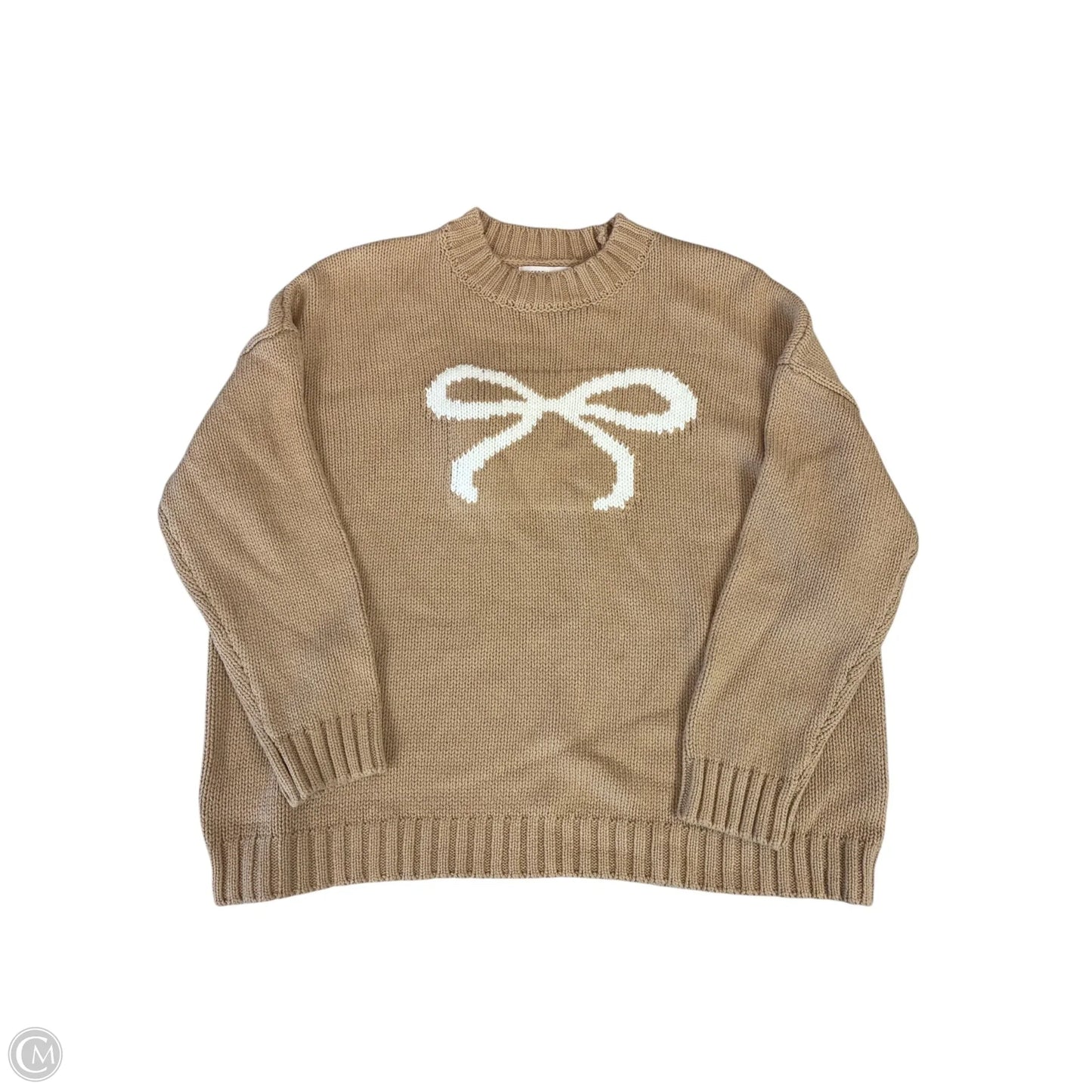 Sweater By Sincerely Jules In Tan & White, Size: M