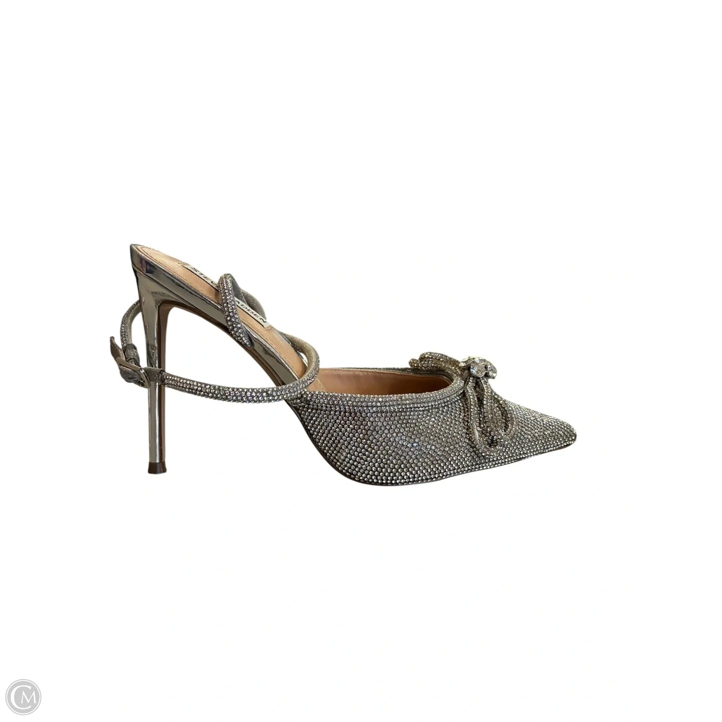 Shoes Heels Stiletto By Steve Madden In Silver, Size: 9