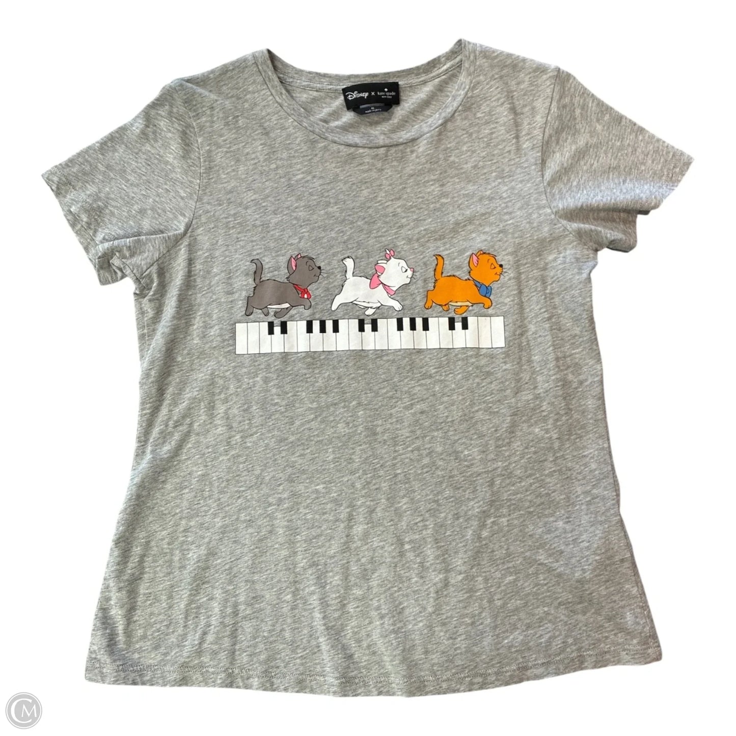 Top Short Sleeve Basic By Disney In Grey, Size: M