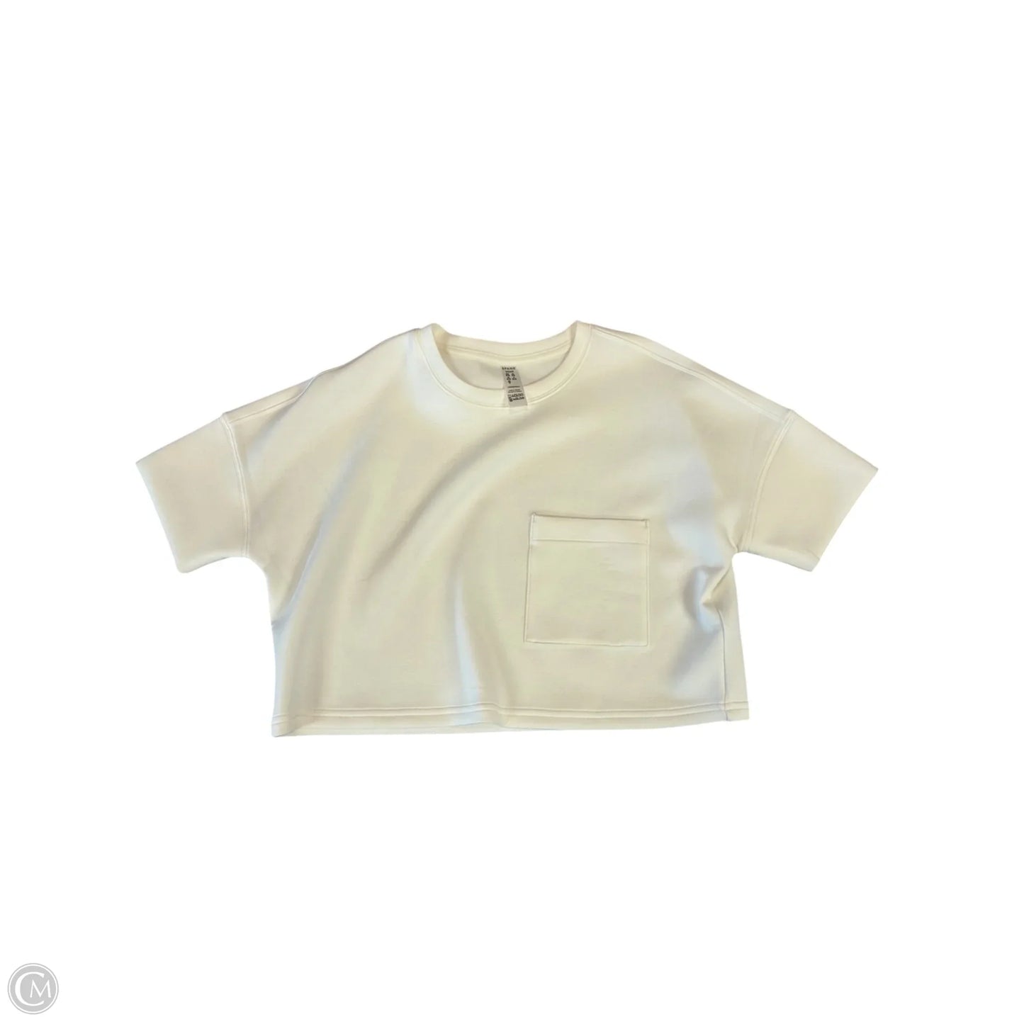 Top Short Sleeve By Spanx In Ivory, Size: S