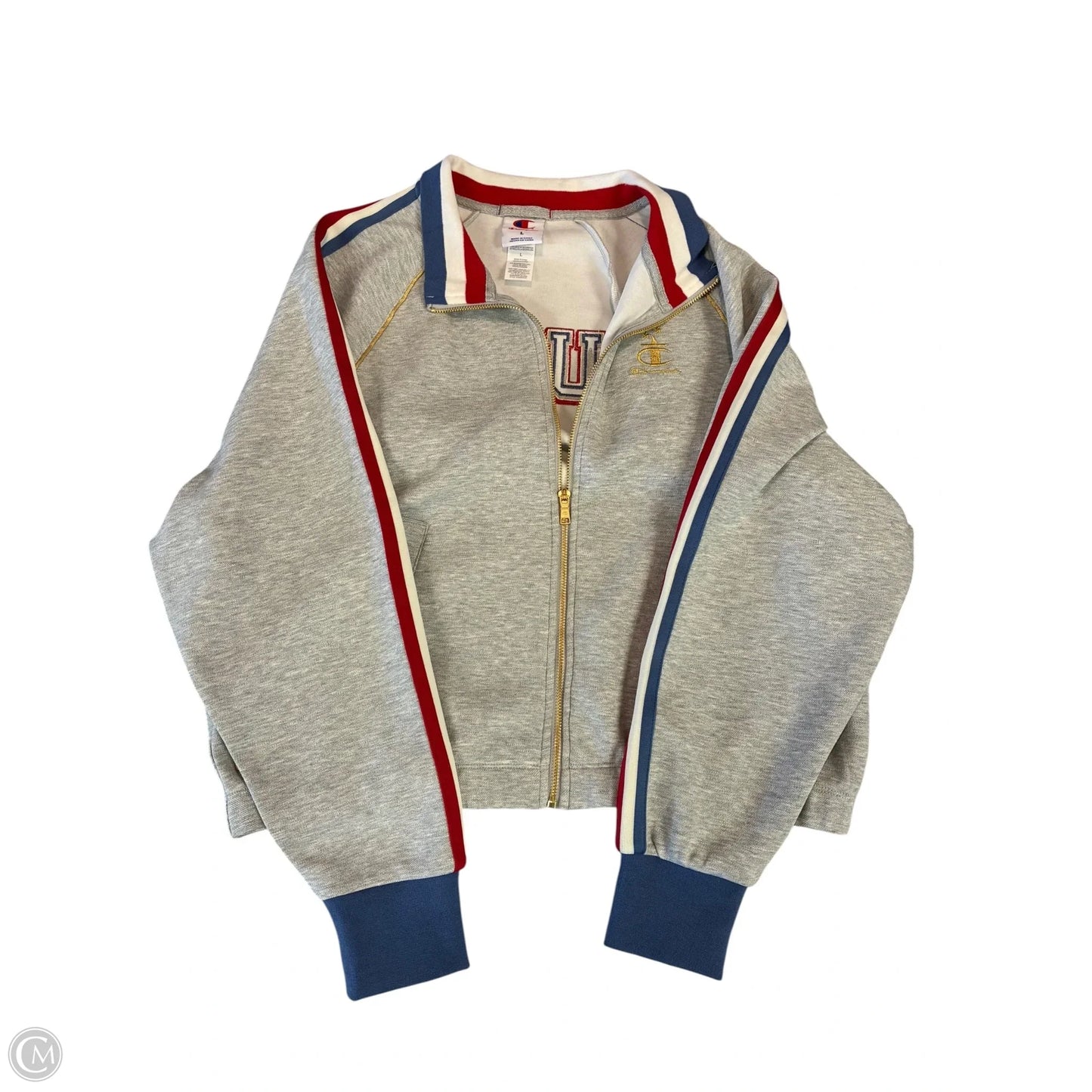 Jacket Moto By Champion In Grey, Size: L