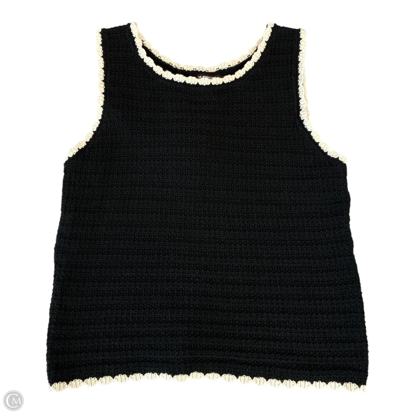 Top Sleeveless By Clothes Mentor In Black & White, Size: M