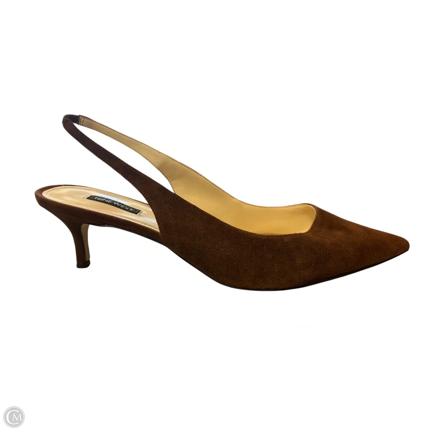 Shoes Heels Kitten By Nine West In Brown, Size: 12