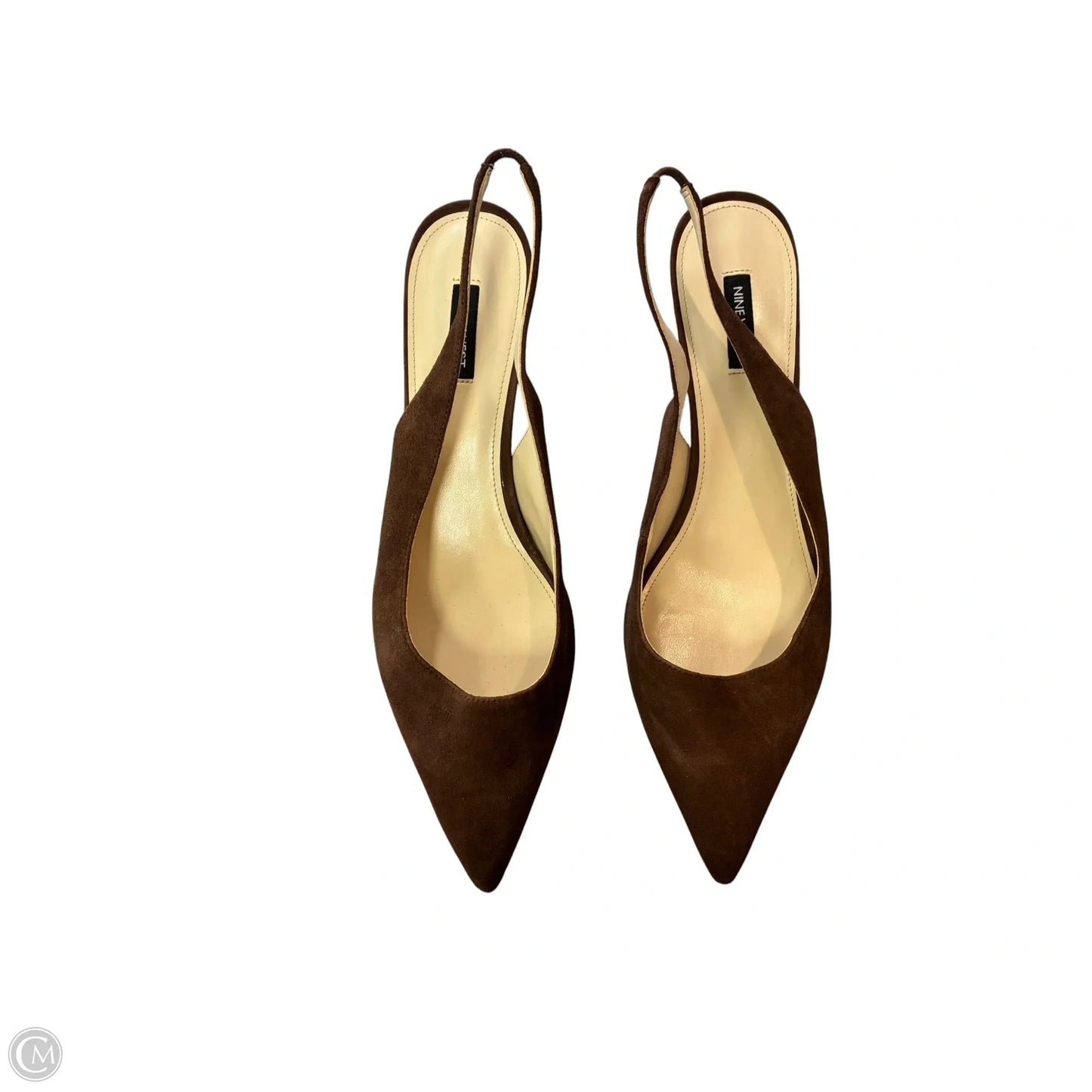 Shoes Heels Kitten By Nine West In Brown, Size: 12