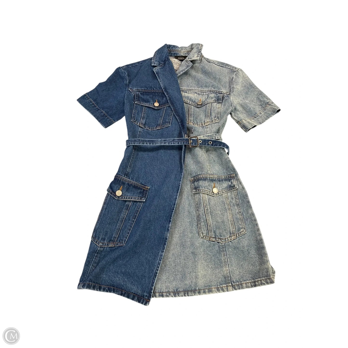 Dress Casual Short By Vici In Blue Denim, Size: Xs