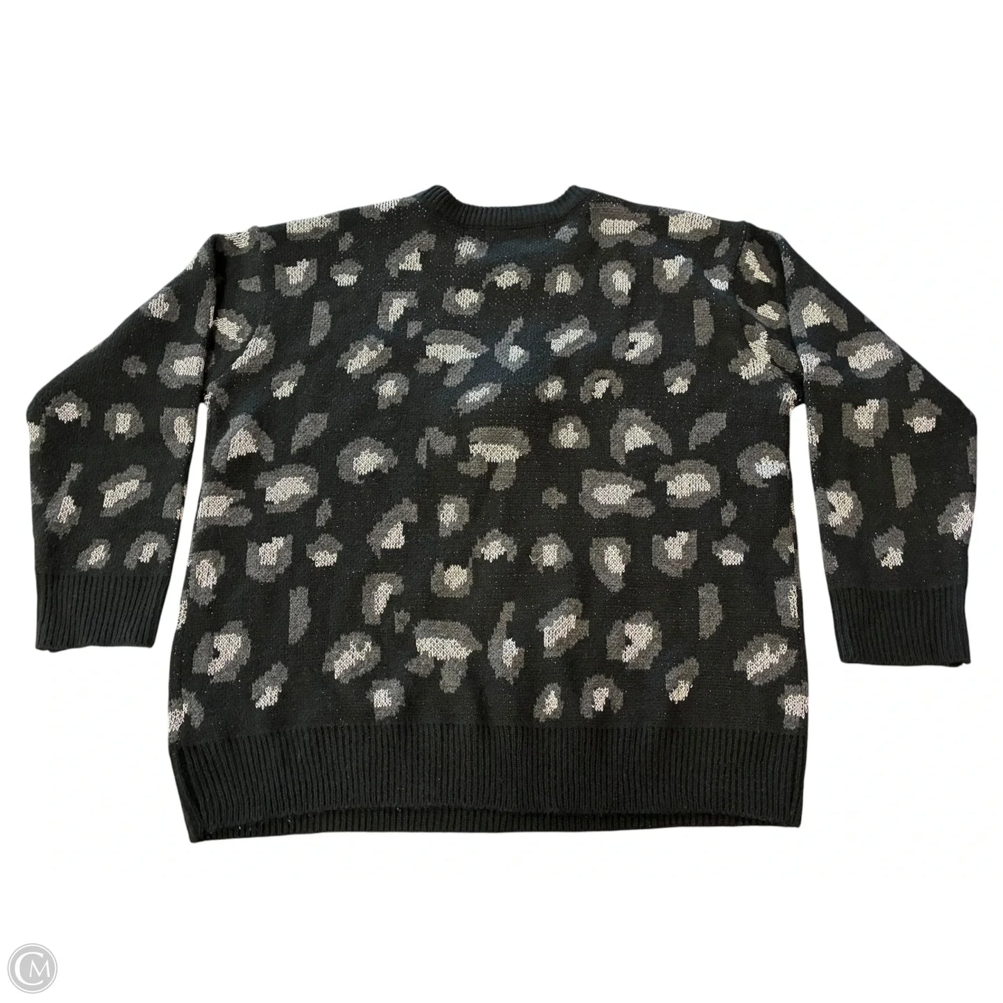 Sweater By Kendall + Kylie In Black & Grey, Size: L