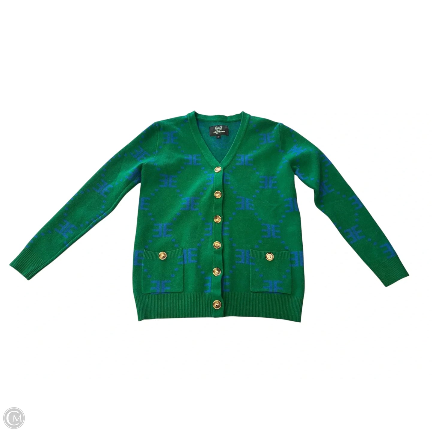 Sweater Cardigan By Clothes Mentor In Blue & Green, Size: Xs