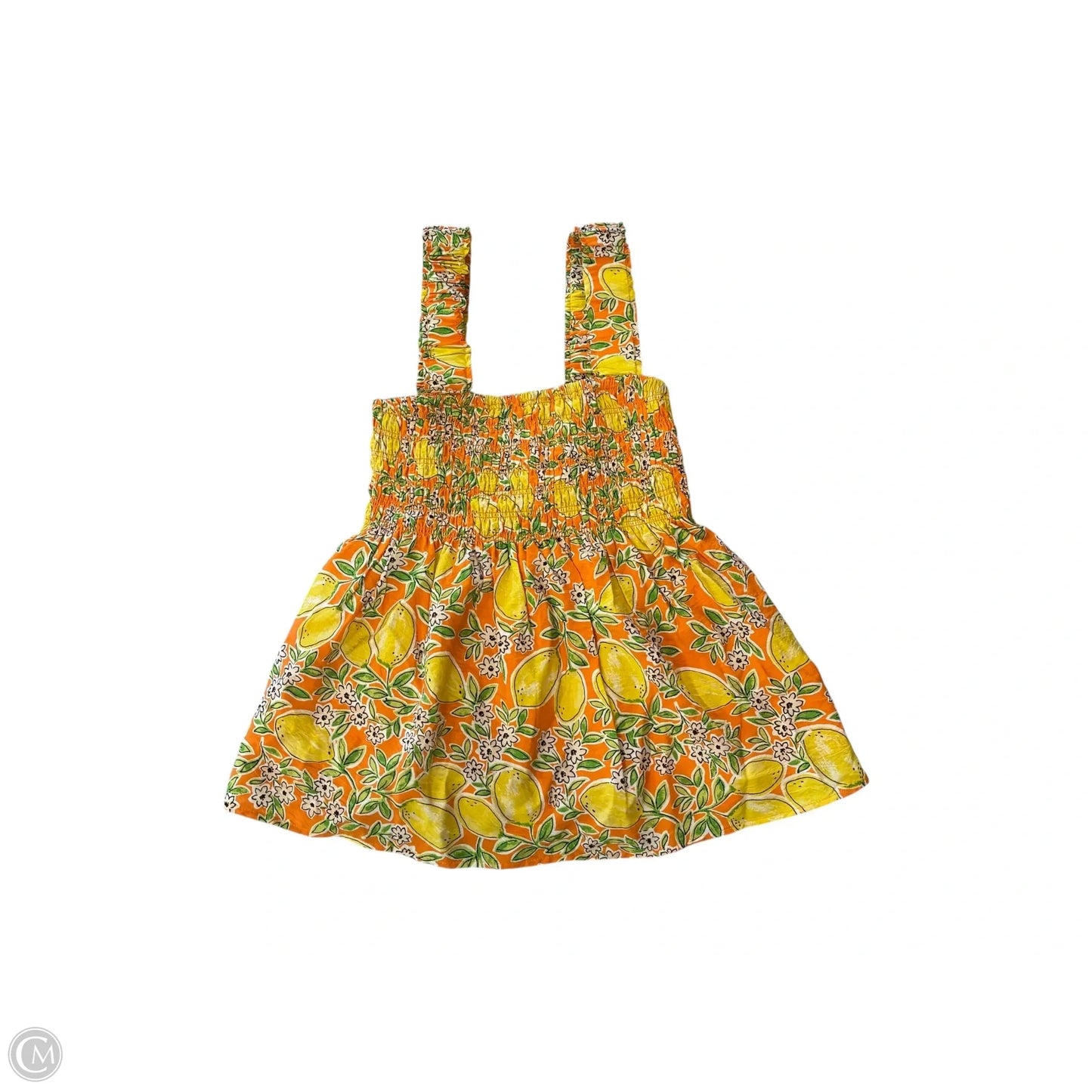 Top Sleeveless By Aqua In Green & Yellow, Size: Xs