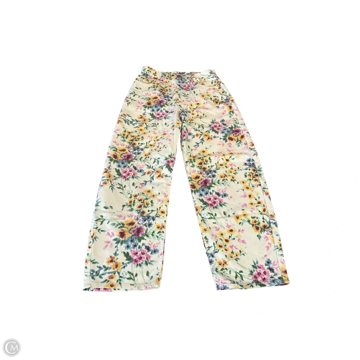 Jeans Straight By Gap In Floral Print, Size: 0p