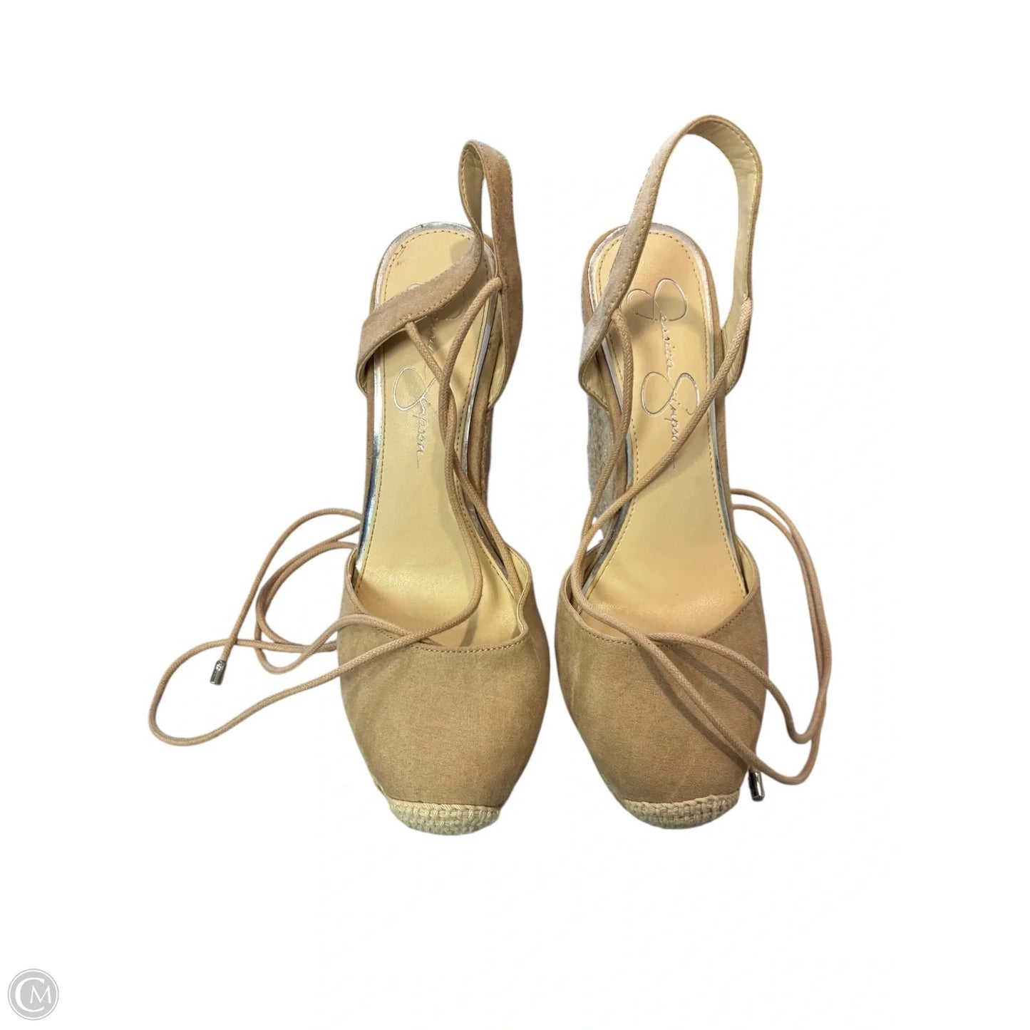 Shoes Heels Wedge By Jessica Simpson In Tan, Size: 8