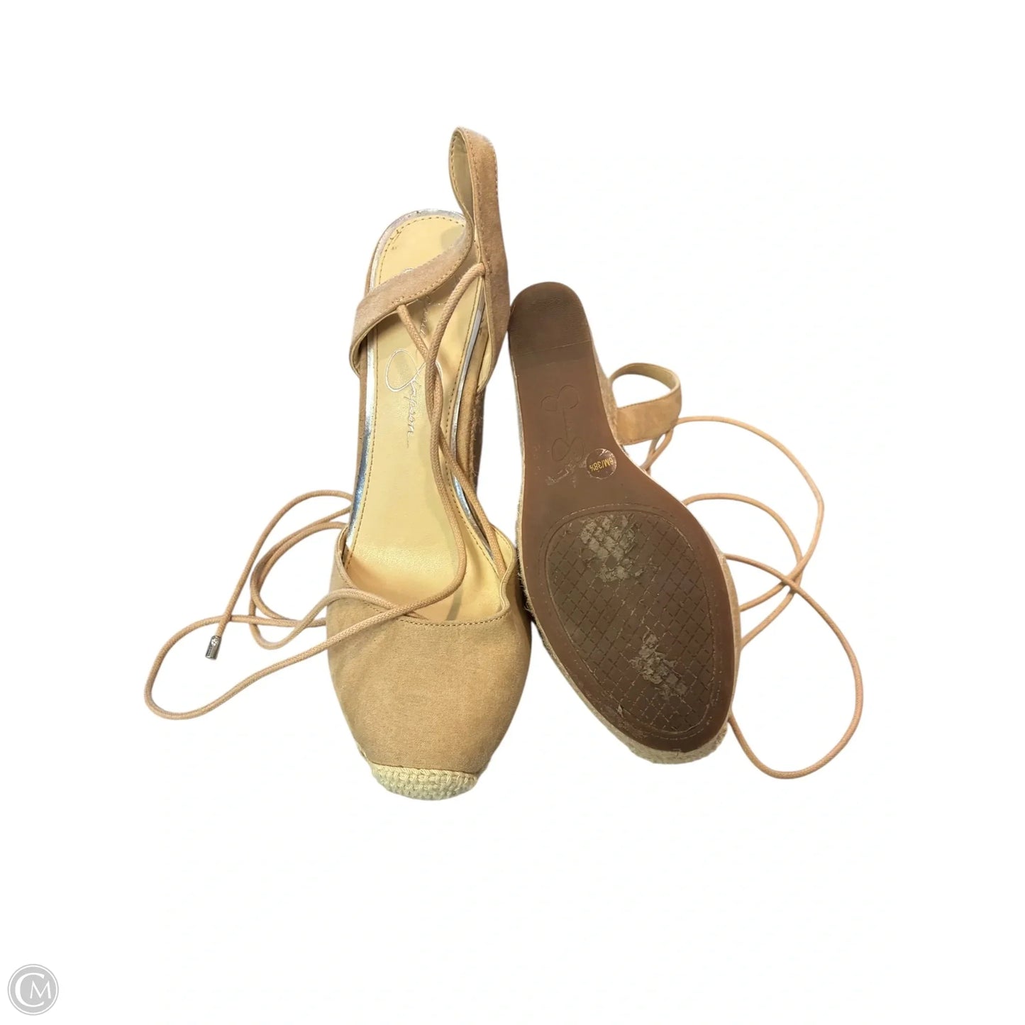 Shoes Heels Wedge By Jessica Simpson In Tan, Size: 8