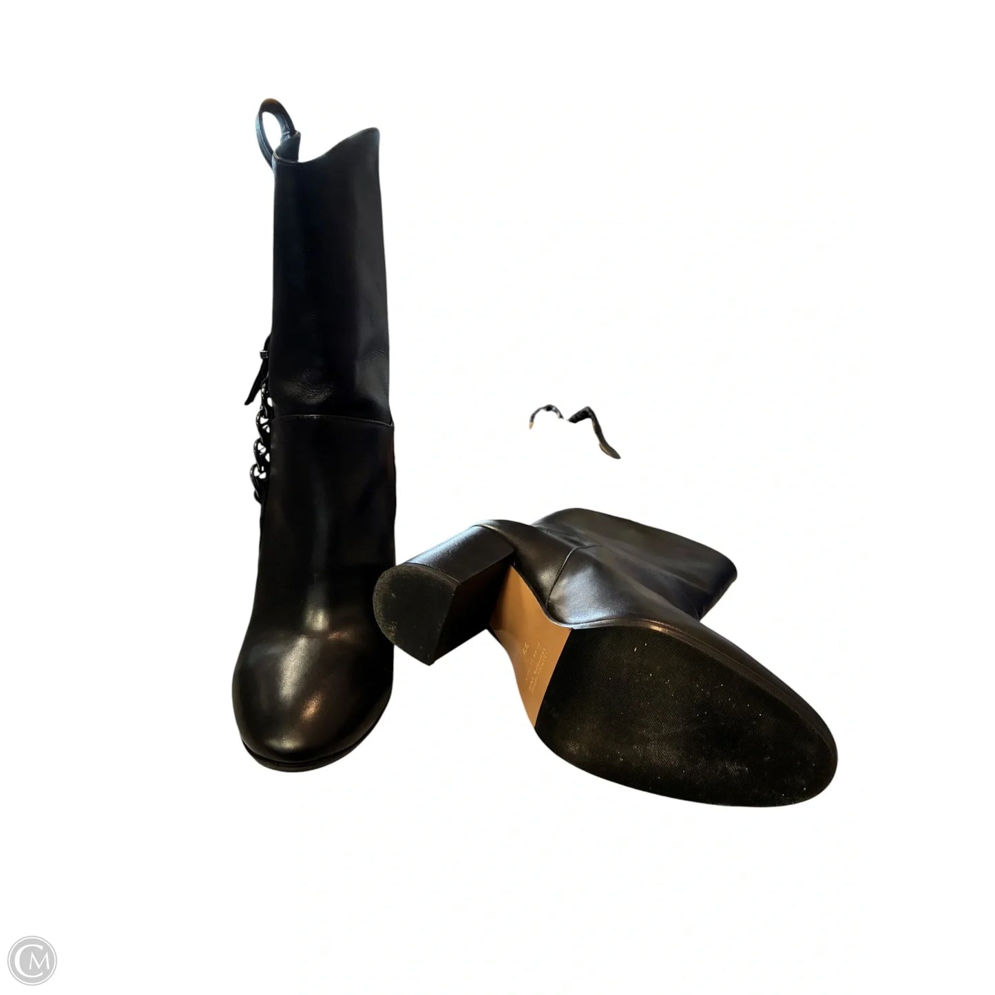 Boots Ankle Flats By Clothes Mentor In Black, Size: 8.5