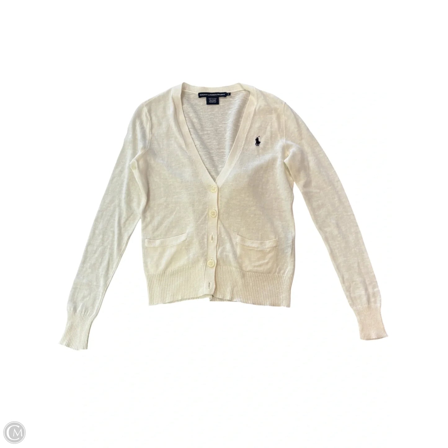 Cardigan By Ralph Lauren In Ivory, Size: S