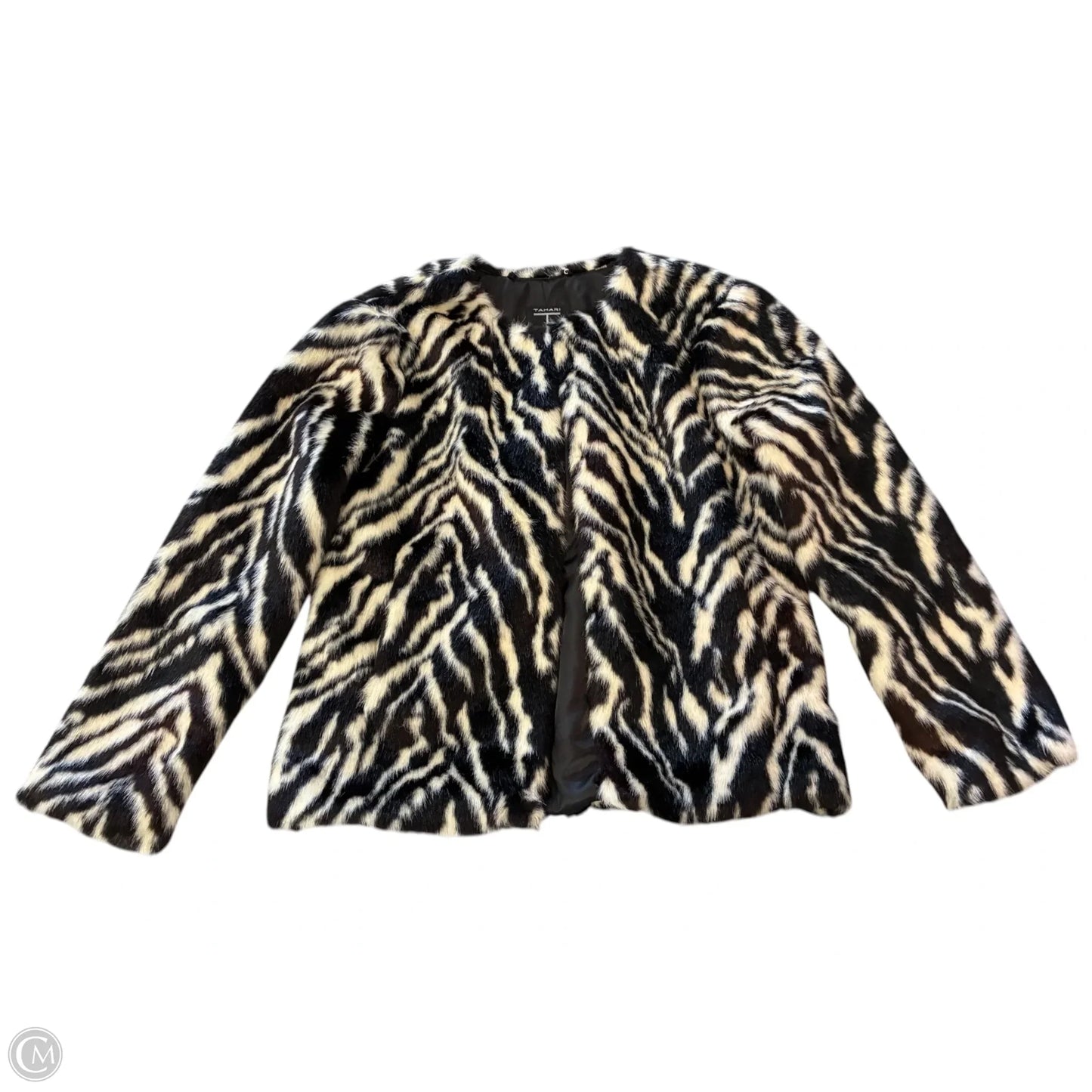 Coat Faux Fur & Sherpa By T Tahari In Animal Print, Size: S